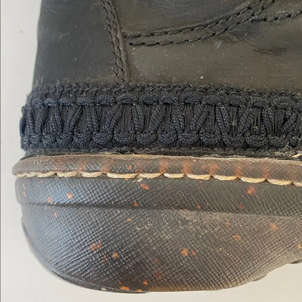 UGG Kona Womens Black Winter Waterproof Boots Sz 10 Boho Chic Western Ski Resort